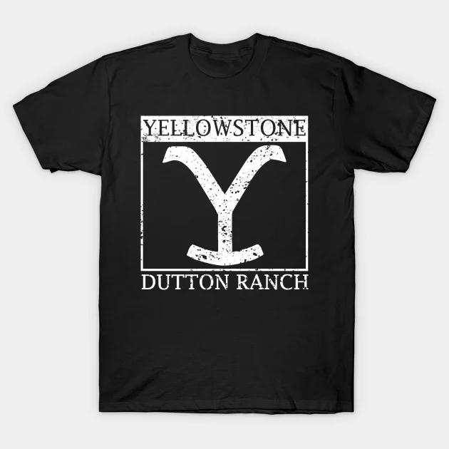 Футболка Yellowstone Dutton Ranch Футболки с телевизионными шоу Крутая футболка с графическим принтом Western Cowboy Мужская свободная рубашка Ropa Hombre Camisetas