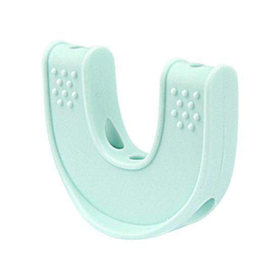 Силиконовый тренажер для челюсти U-образной формы, портативный, для мужчин и женщин, для моделирования мышц лица, укрепления челюстной кости, тренажер для коррекции линии подбородка, тоник для похудения лица