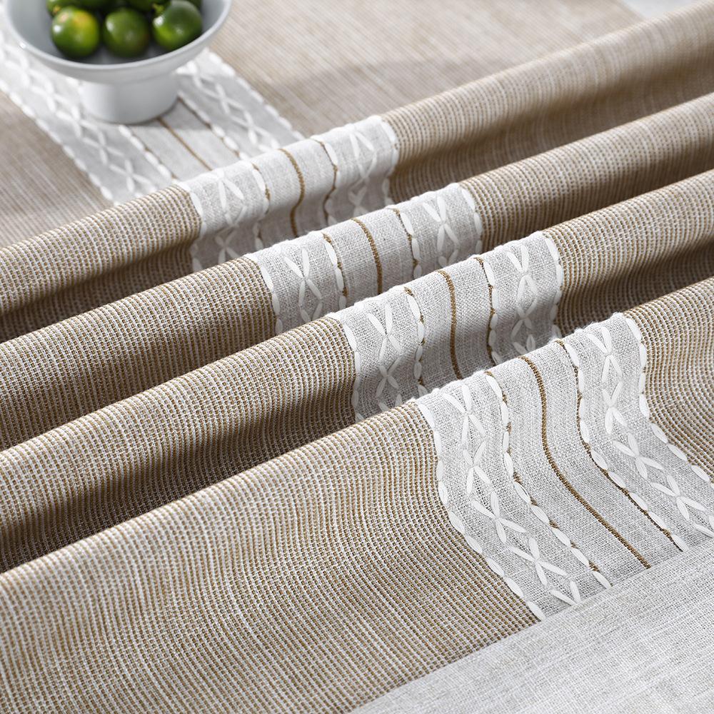 Rectangle Tablecloth Coffee Table Mat Table Mat Fabric Embroidery Jacquard Tassel Household Dust Cover