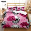 Mysterious Colored Skeleton Bedding Set, Skeleton Duvet Cover Set, Soft Comfortable Breathable Duvet Cover, Bedroom Guest Room