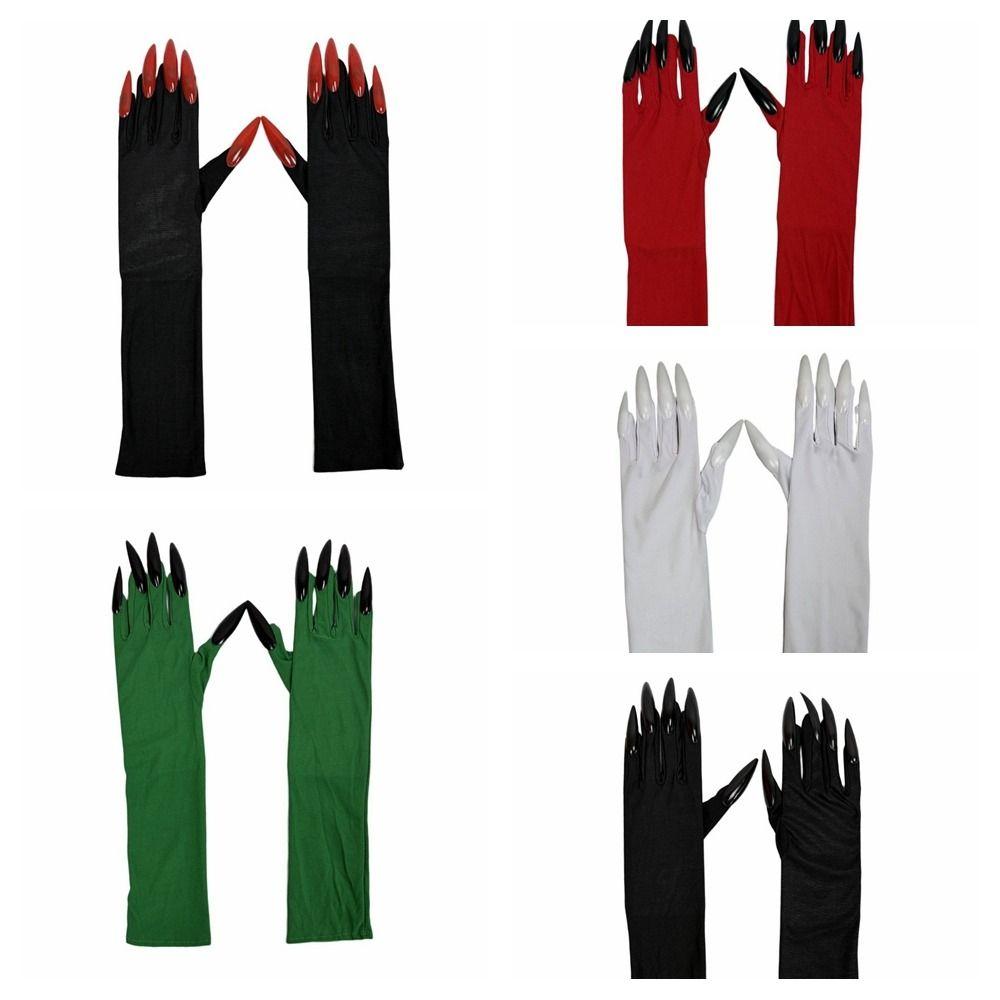 Fancy Props Halloween Cosplay Gloves Long Nails Ghost Claw Mittens Cosplay Performance