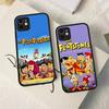 The Flintston es Cartoon Silicone Case For IPhone 16 15 14 13 12 11 Pro Max Plus X XS MAX Shockproof Matte Cover