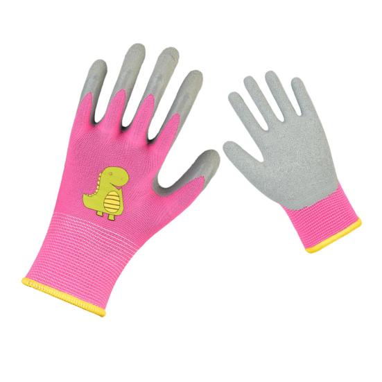 Yousheng 1 пара детских садовых перчаток с мультяшным рисунком, износостойкие, устойчивые к проколам, плотно прилегающие, нескользящие резиновые рабочие перчатки