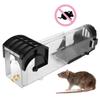 Safe Firm Reusable Rodents Trap for Indoor Outdoor Garden Plastic Household Mouse Catcher Transparent Smart Self-locking Mousetrap