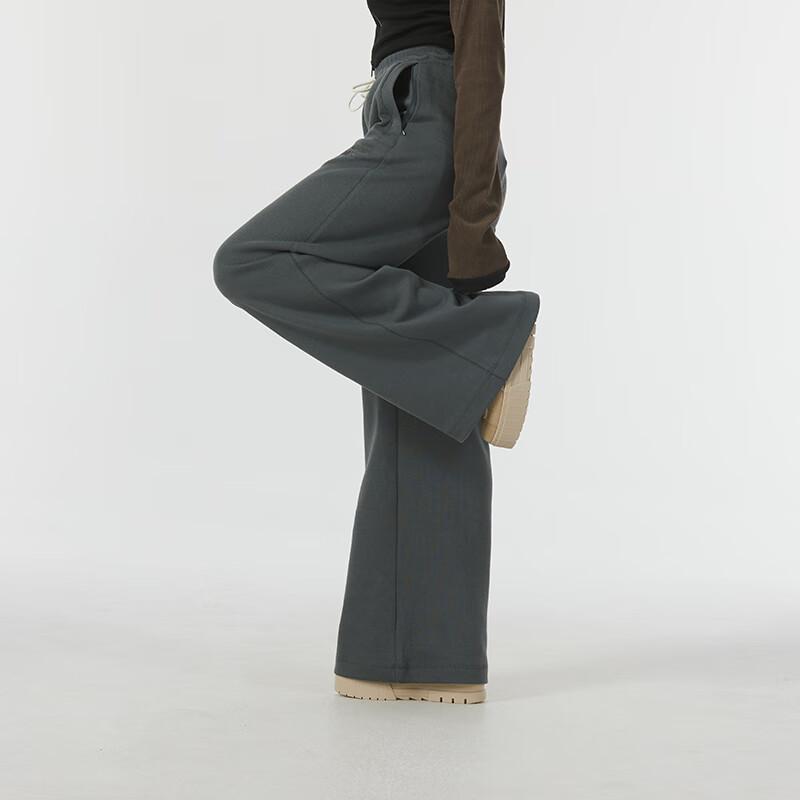 Puma Свободные широкие брюки с вышивкой букв для бега, тренировок, фитнеса, трикотажные спортивные брюки для женщин, темно-серые 626045-80