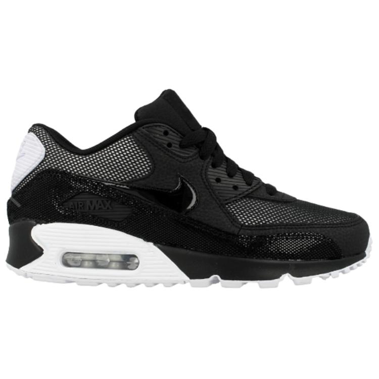 Nike Кроссовки Air Max 90 для бега Женские Низкие Черно-белые 443817-005