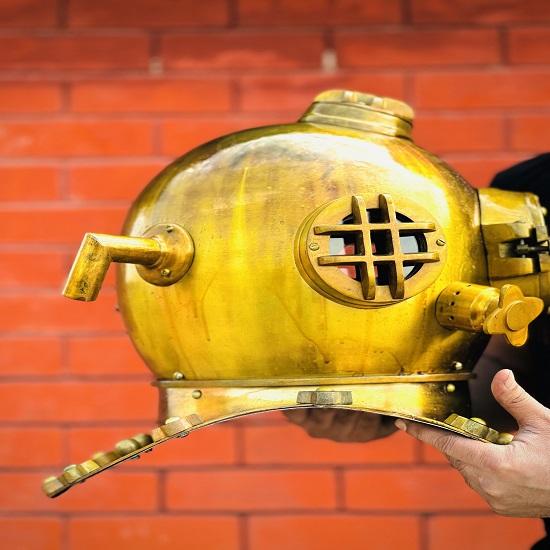 Морской водолазный шлем Mark V Marine Scuba Полностью пригодный для носки водолазный шлем Водолазный шлем ВМС США Домашний офис Декоративный элемент.