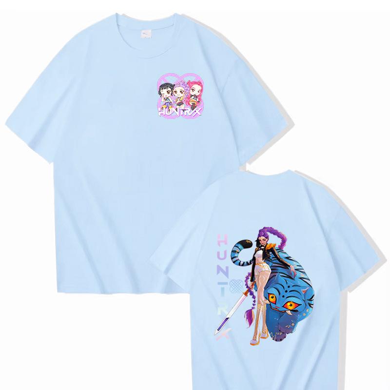 15 цветов K-Pop футболки «Истребители демонов» Футболка с демонической эмблемой для мужчин Y2K Забавная больших размеров одежда с коротким рукавом