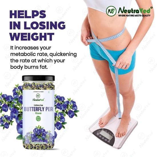 Комбо NeutraVed Синий Цветок Клитории 20 г и Чай из Цветков Ромашки 30 г | Чай для Снятия Стресса и Сна | Премиум Сушеные Травы - 50 г