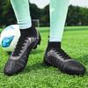 31-48 Мужские/женские футбольные бутсы. Высококачественные большие кожаные высокоэластичные носки, футбольные тренировочные бутсы с длинными ногтями из искусственного газона.