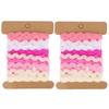 2pcs 8mm Width Wavy Lace Trim Color Ribbon Curved Belt Webbing Hand Made Rick Rack Trim  For Sewing