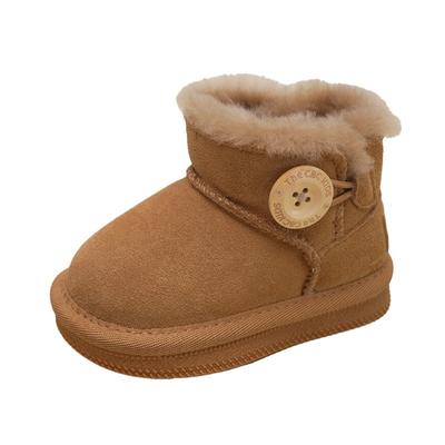 Детские зимние ботинки для мальчиков и девочек, зимние ботинки утолщенные функциональные короткие ботинки с одной педалью