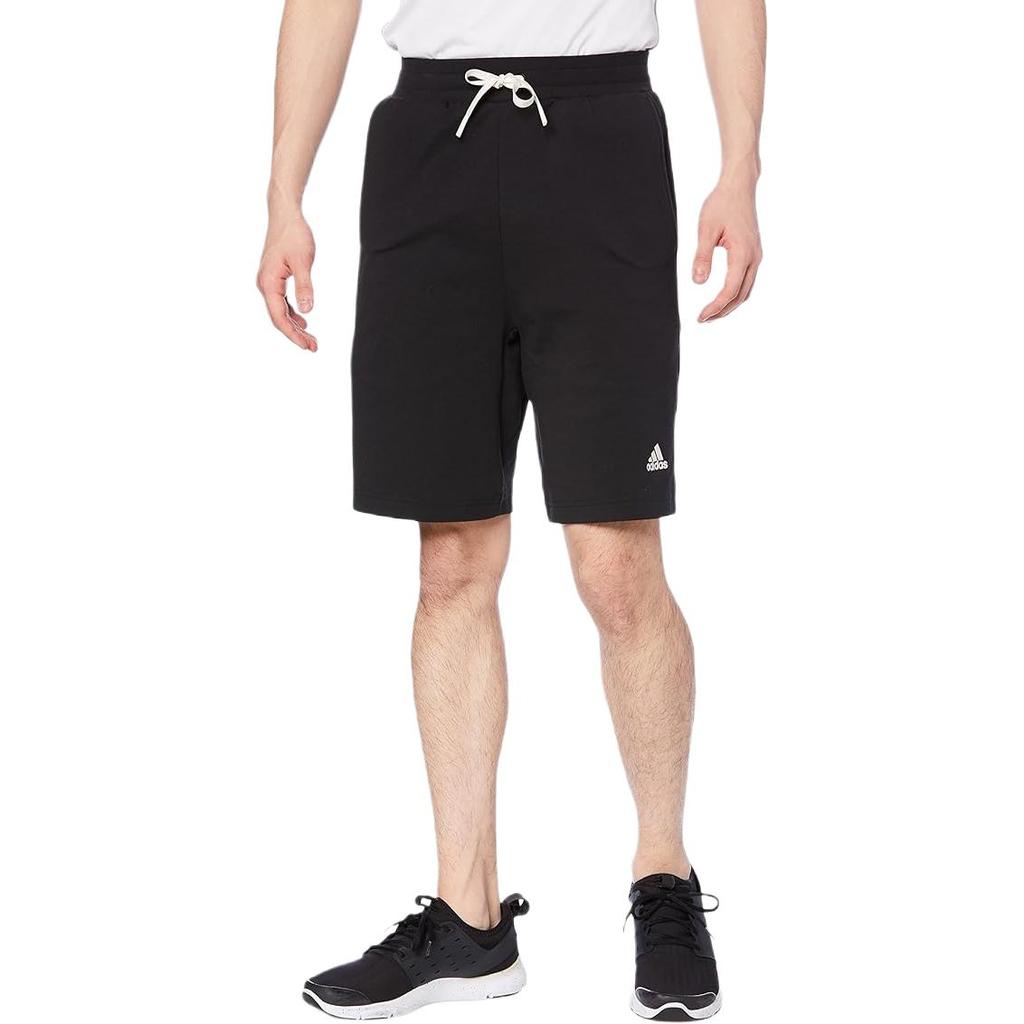 adidas Однотонные шорты со шнуровкой и буквенным принтом, мужские шорты, черные HB6590-BLACK