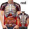 Funny Cosplay Male Skeleton Internal Organs 3D Printed T-Shirt Fashion Short-Sleeved Gothic Skull Men T Shirt