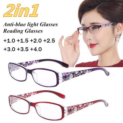 Модные очки для чтения, полнокадровые очки с цветочным храмом, удобные портативные очки для защиты от радиации и усталости, очки для пресбиопии