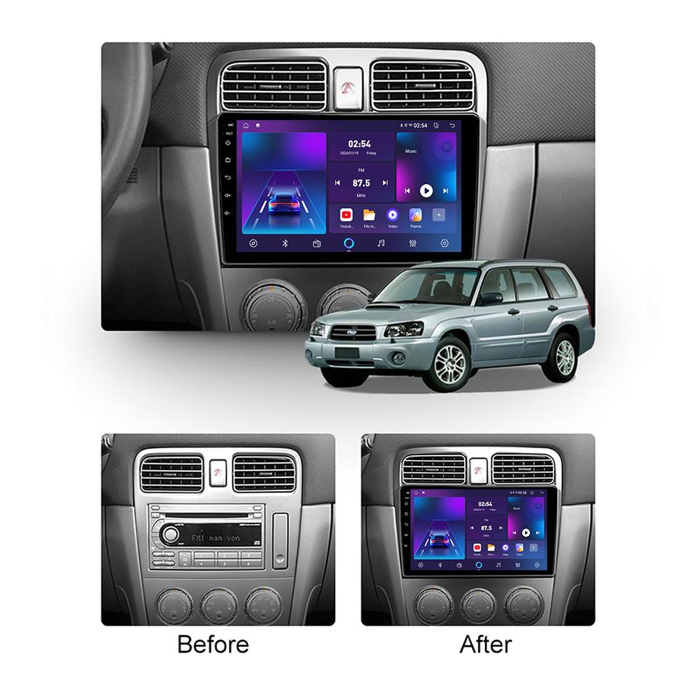 Android Carplay автомобильное радио для Subaru Forester II 2002-2007 мультимедийный проигрыватель головное устройство стерео GPS навигация BT WIFI 4+64 ГБ