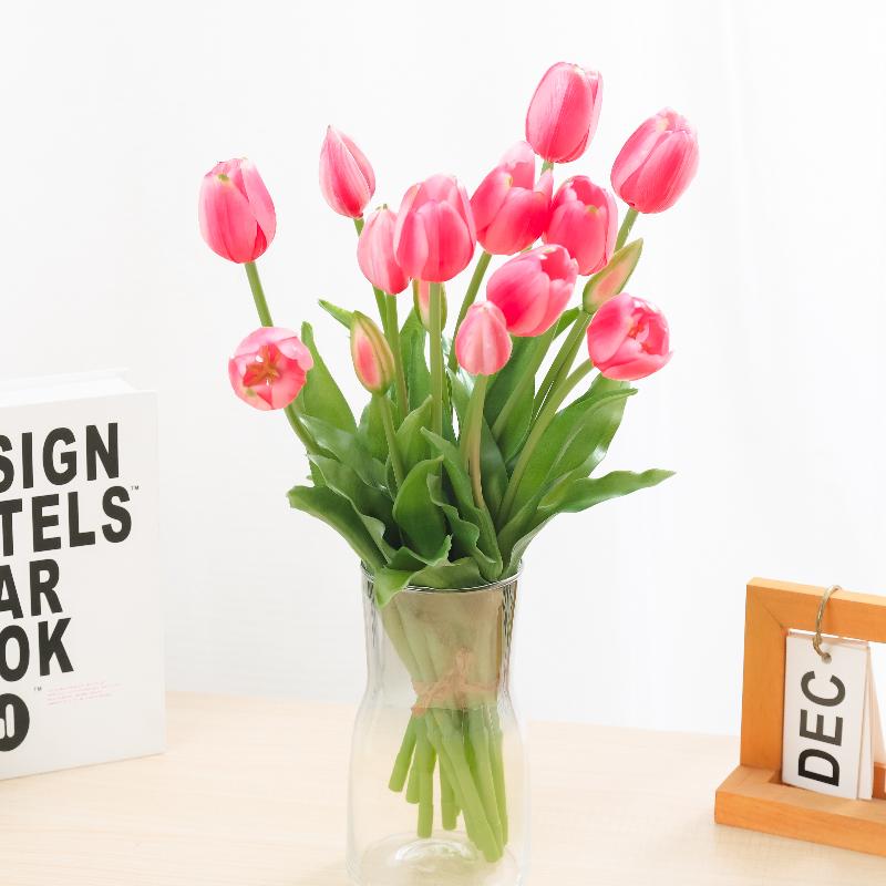 5 шт. силиконовых тюльпанов, искусственные цветы, настоящий букет цветов, свадебное украшение, цветок для домашнего сада, рождественский декор