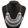 Style Ethnic Simulation Gemstone Decoration Tassel Design Women Necklace