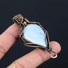 Owyhee Opal Gemstone Pure Copper Wire Wrapped Handmade Pendant Jewelry For New Year Gift