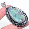 Ruby Fuchsite Lab-Created Handmade 925 Sterling Silver Pendant 2.96" V3z68