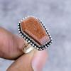 Red Sunstone Gemstone Handmade 925 Sterling Silver Jewelry Ring Size 8 M-2610