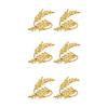 1/6/12pcs Gold Leaf Napkin Ring Buckles Metal Dinnig Table Decoration  for Wedding Birthday Party