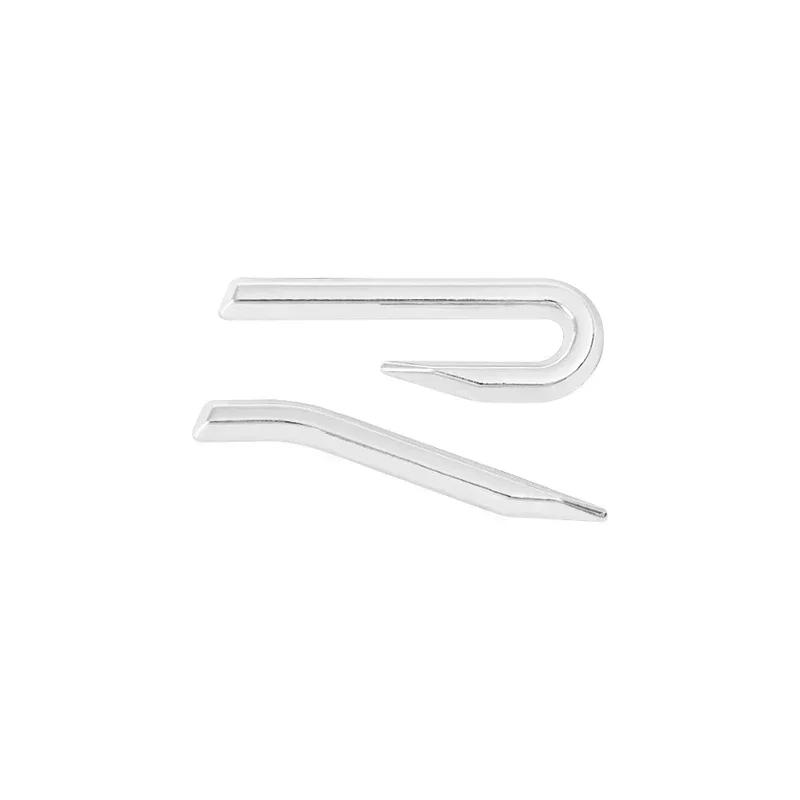 PCVHD1 R Logo Badge 3D Metal Car Metal Body Tail Trunk Sticker For Volkswagen VW Touran Beetle Golf Passat Jetta Polo Bora CC Lavida
