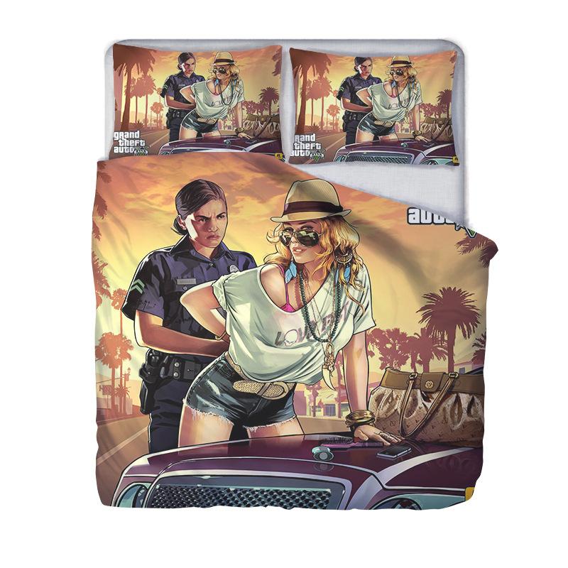 Горячий комплект постельного белья Grand Theft Auto 3d с изображением популярных игр, пододеяльники, наволочки, постельное белье Twin Queen King Size