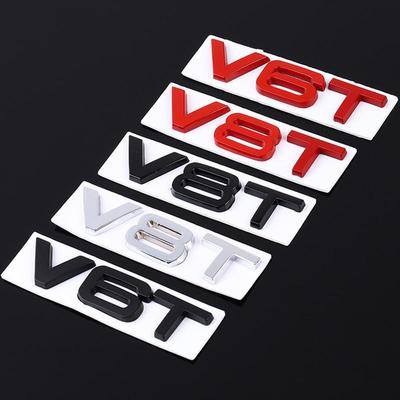 Наклейка на автомобиль V6T V8T логотип металлическая эмблема значок наклейки наклейки для S3 S4 S5 S6 S7 S8 A4L A5 A6L A3 A4 A7 Q3 Q5 Q7 B6