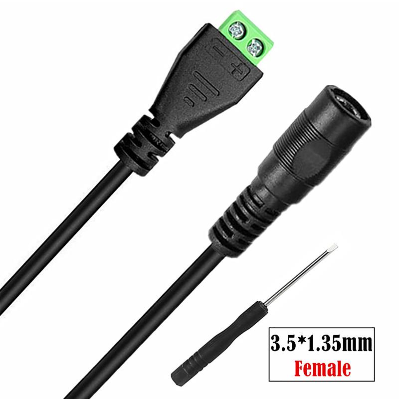 Кабель питания постоянного тока 5.5*2.1/5.5*2.5мм/3.5*1.35мм разъем гнездо-вилка штекерное соединение для светодиодной ленты, камеры видеонаблюдения, видеорегистратора