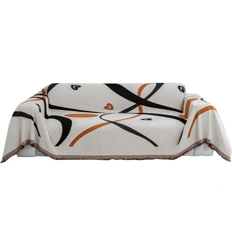 Одеяло Ins, простой чехол для дивана-кровати, дивана, большое хлопковое вязаное одеяло с кисточками, однотонное, скандинавское, декоративное, для спальни, ручная работа