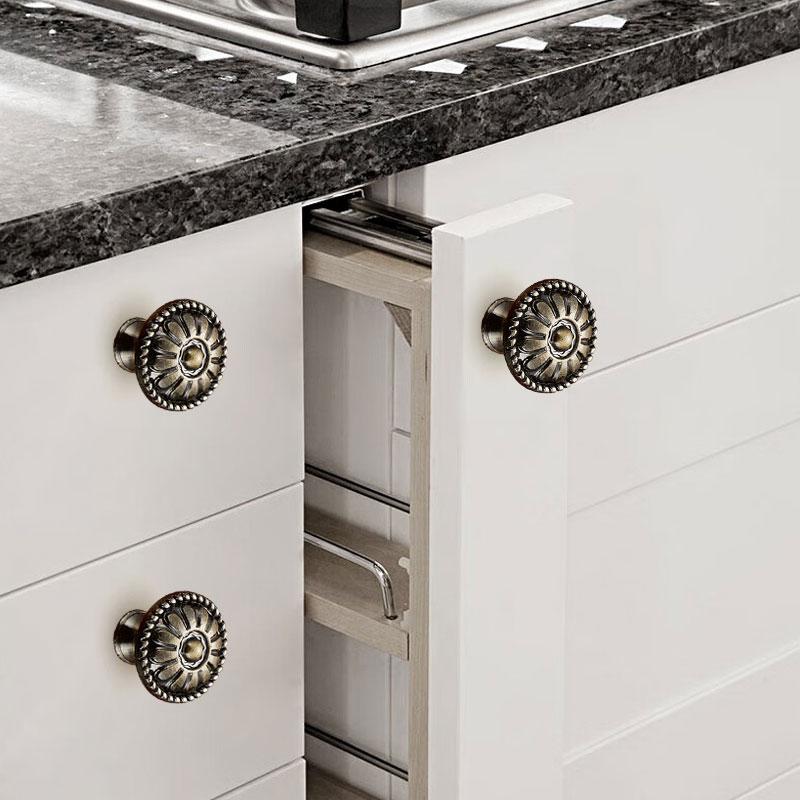 Retro Zinc Alloy Furniture Pull Handle Cabinet Drawer Wardrobe Door Handle Home Decor,22mm Screw