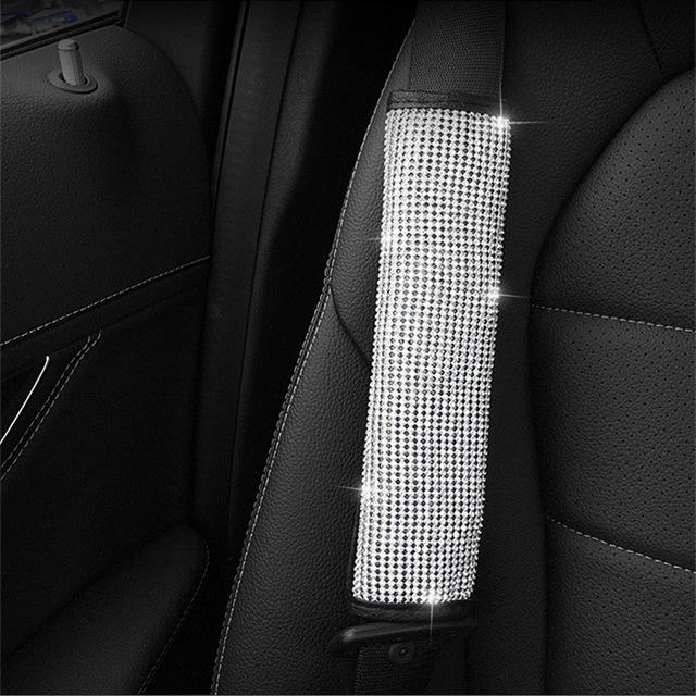 Bling Bling Rhinestones Crystal Car Steering Wheel Cover PU Leather Steering-wheel Covers Auto Accessories Case Car