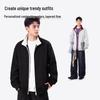 MINISO Men's Color Block Zip-Up Cardigan Jacket