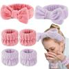 1/3pcs Solid Color Coral Fleece Elastic Hairbands for Women Girls Face Washing Dress Up Spa Yoga Head Wear Accessories