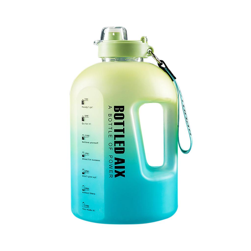 2.2L Спортивная бутылка для воды Большая емкость 1 галлон бутылка для воды со шкалой времени BPA Free пластиковая бутылка для воды для фитнеса на открытом воздухе