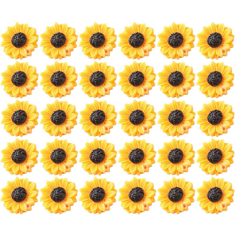 Мини DIY Ремесла Ожерелье Аксессуары для Изготовления Ювелирных Изделий Подвески Подсолнухи Смола Плоская Кабошон Маргаритка