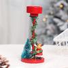 1PC Christmas Trees Festival Red Tabletops Candlestick Decorations Resin Gift Christmas Ornaments Atmosphere