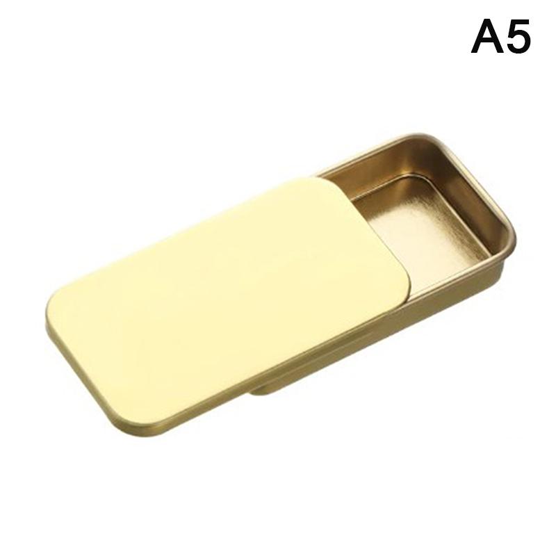 Жестяная коробка с выдвижной крышкой, выдвижная коробка с выдвижным ящиком, коробка для бальзама, переносная коробка, мини-баночка для ароматерапии, маленькая железная коробка для конфет, подарочная коробка