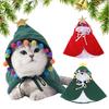 Pet Cape Round Neck Dress-up Windproof Christmas Puppy Cats Cloak Pet Apparel for Festival