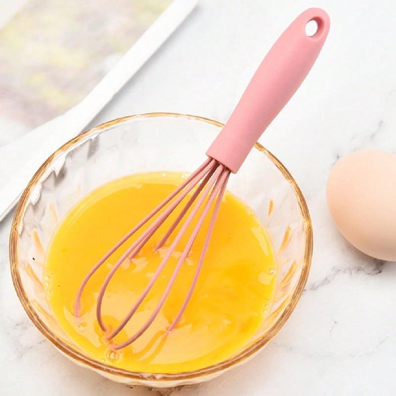 Mini Silicone Egg Beater - Portable Handheld Egg Tool, Small Size, Heat-Resistant Kitchen Egg Whisk, Home Egg Mixer