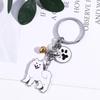 Enamel Golden Retriever Maltese Animal Bell Pet Keyring Pet Keychain Dog Keychain Dog Pendant