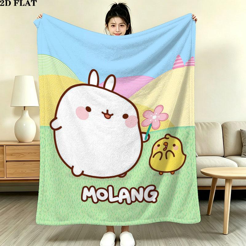 1 шт. Плед Molang, Высокое качество, Удобный для всех сезонов, Домашний декор, Тепло и Уют