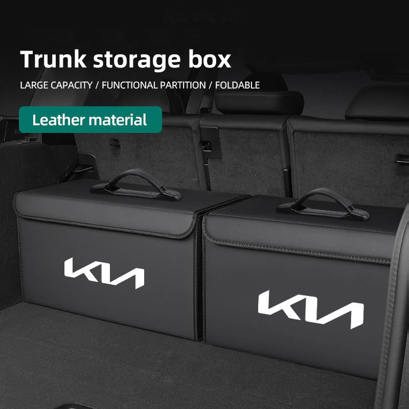 AAOB1 Car Trunk Organizer Box Large Capacity Auto Storage Bag Tools For KIA Sportage Seltos Sorento K3 K4 Soul Carnival EV6 EV9 K5 EV5
