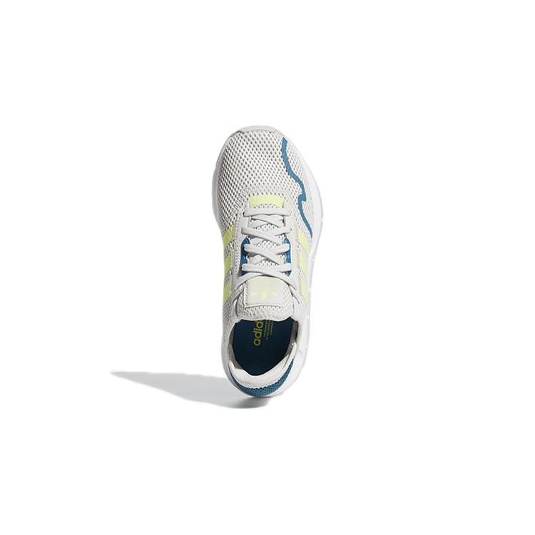 adidas Оригинальные Swift Run X Сетчатые Устойчивые к истиранию Нескользящие Низкие Детские Беговые Кроссовки Серый Желтый Синий Q47119