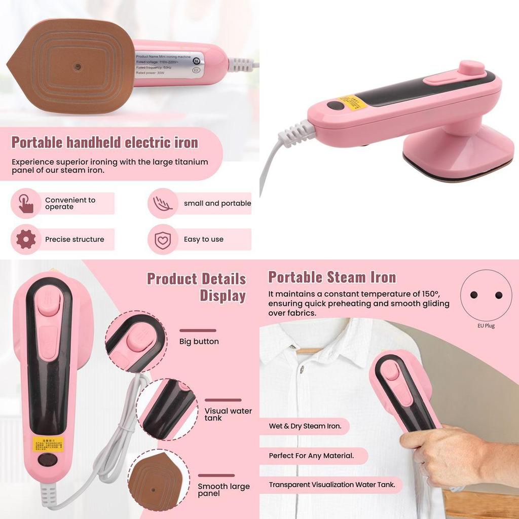 Small Home Garment Steamer With Titanium Surface For Wrinkle Removal And Fabric Protection