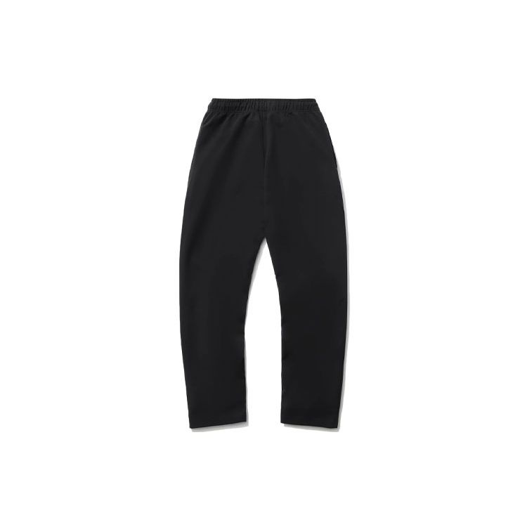 Li Ning Wade Series Logo Knitted Drawstring Sports Long Bottoms Men Bottoms Black AKLR191-1