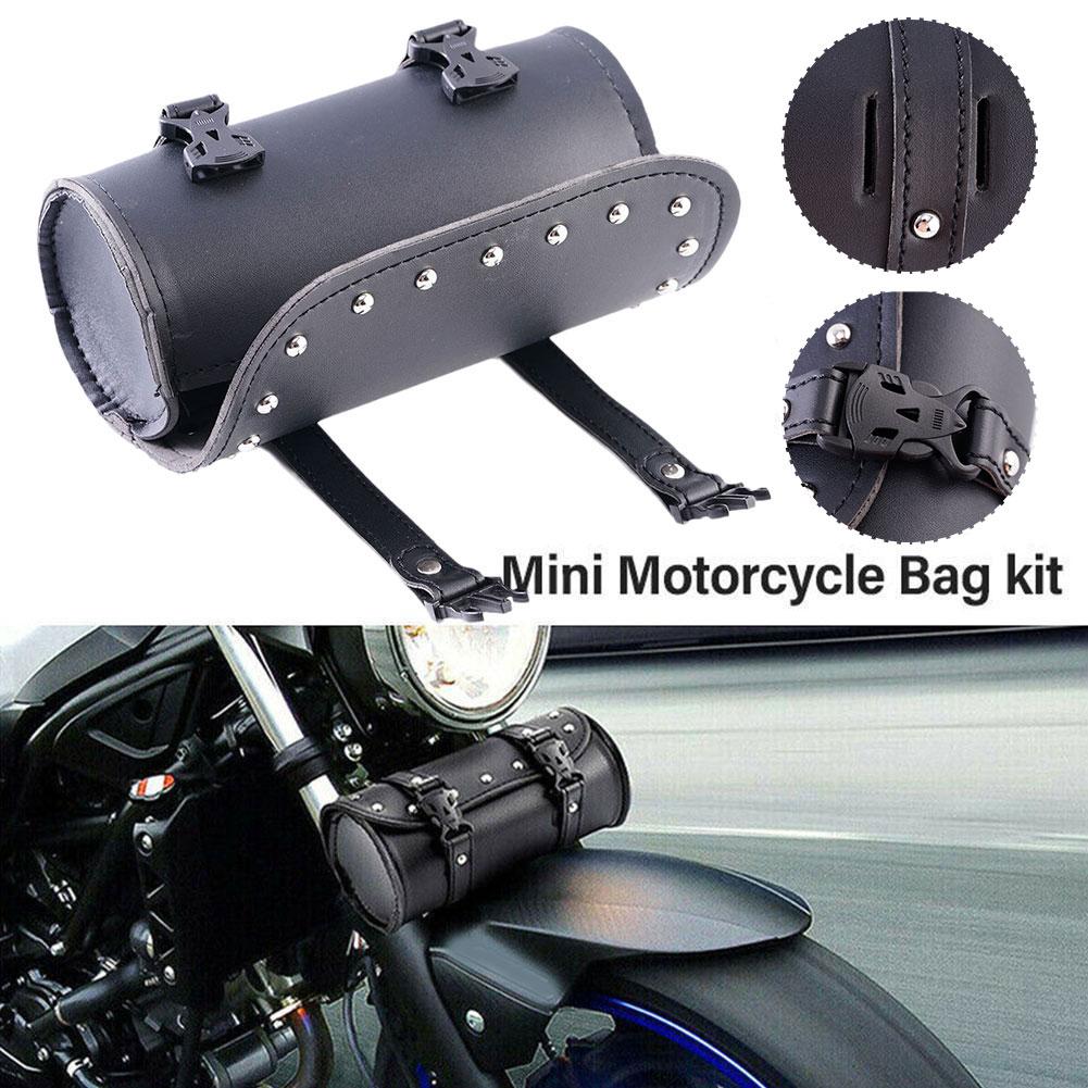 Universal Motorcycle Handlebar Bag Waterproof Storage Bag Large Leather Capacity Holder Tools Saddlebags Pocket I5a5