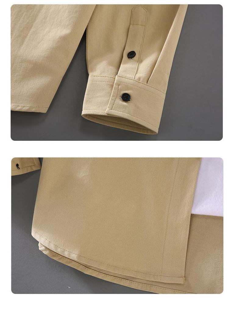 Men's Loose Cotton Retro Japanese Spring Cardigan Shirt Jacket