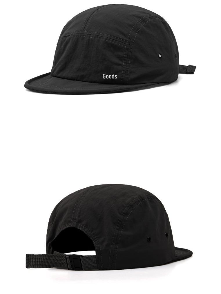 Трендовая унисекс бейсболка в японском стиле с коротким вышитым козырьком - Мягкий козырек, быстросохнущая, пятипанельная уличная шляпа